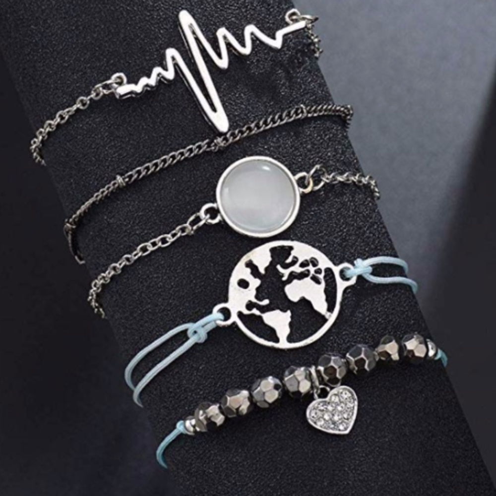 💎💎 BOHO Bracelet SET 5pcs heartbeat world 💎💎